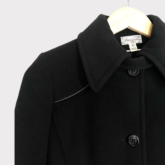 American Rag Wool Military Peacoat Black Size XS Very Thick High Quality - Picture 7 of 10